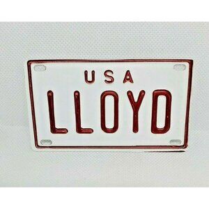 U.S.A Lloyd Personalized Mini License Plate – Red & White Collectible